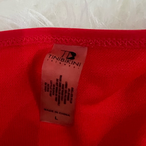 Vibrant red two piece bikini. Brand: TiNiBiKiNi - Picture 5 of 8